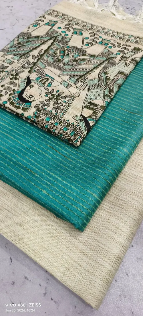 Heritage Screen Print on Pure Dupion Silk